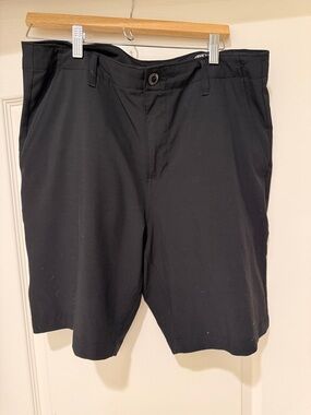 Volcom Black Flat Front Performance Shorts